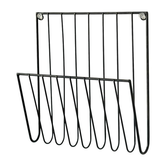 Dualoai Rack Home Office School Decorative Hanging Wall File Holder Storage for Black