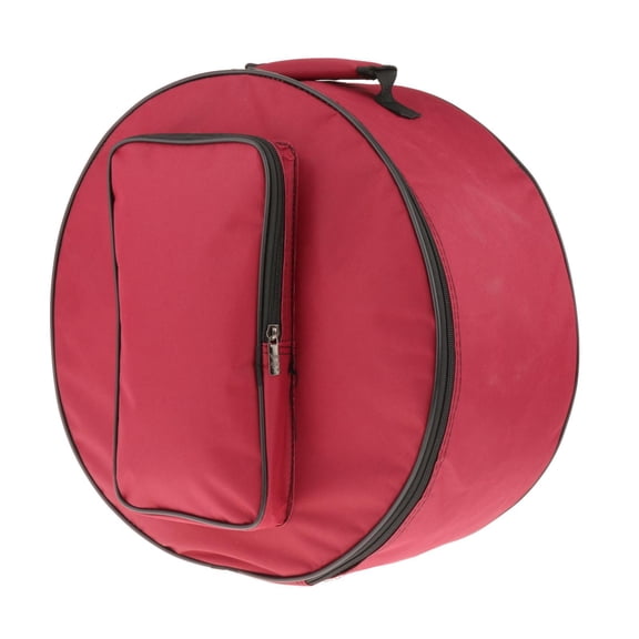 Dualoai Red Bass Drum Bag Backpack Case with Shoulder Strap Outside Pockets Instrument Parts & Accessories