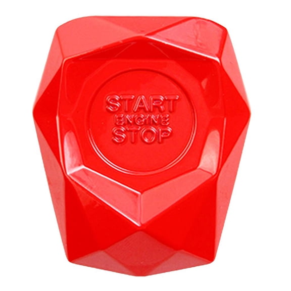 Dualoai Red Car Start Button Cover, Engine Push Button Protection Cover, Universal Auto