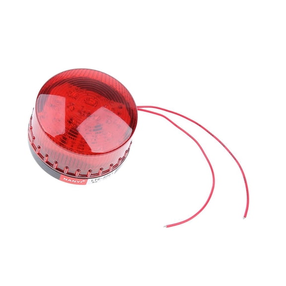 Dualoai Red Emergency LED Flashing Strobe Signal Warning Light Lamp Beacon DC24V - Dust