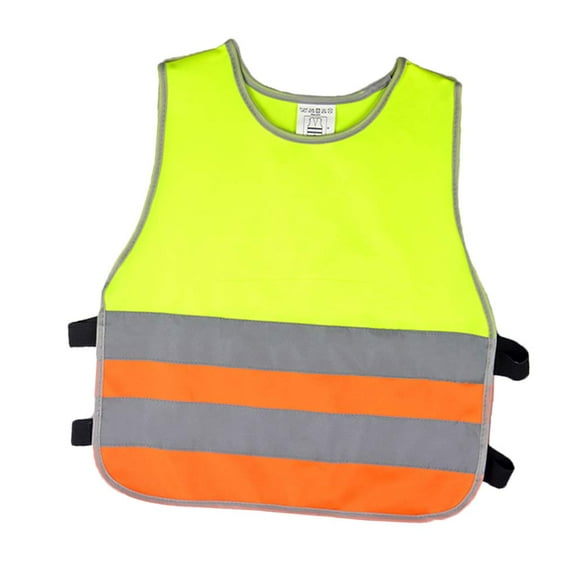 Dualoai Reflective Safety Vest High Visibility Jacket Security Clothing for Kids, M M