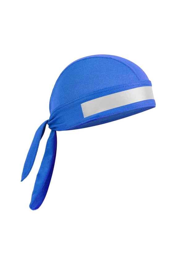 Reflective Skull Hat Bandana Head Wrap Breathable Helmet Liner Beanie Blue