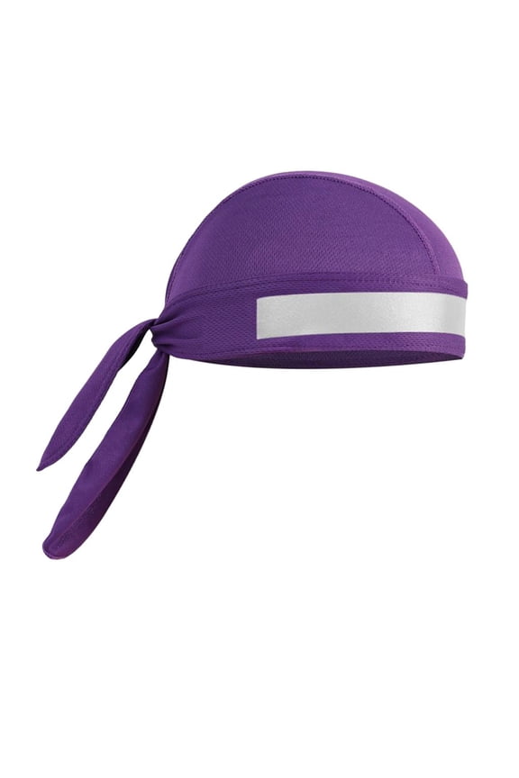 Reflective Skull Hat Bandana Head Wrap Breathable Helmet Liner Beanie Purple