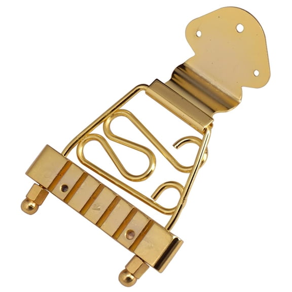 Dualoai Repalcement Parts Trapeze Tailpiece Hollow Frame Gold for Les Paul Style Guitar Golden