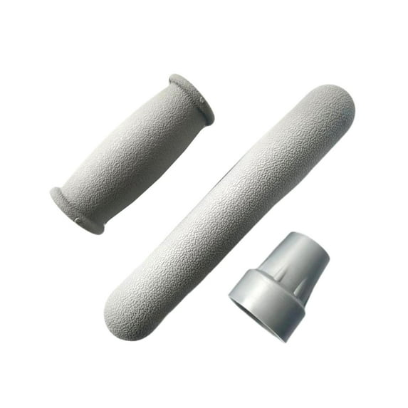 Dualoai Replacement Crutch Pads Comfortable Anti Slip Cushion Hand Grip and Feet Cap Gray