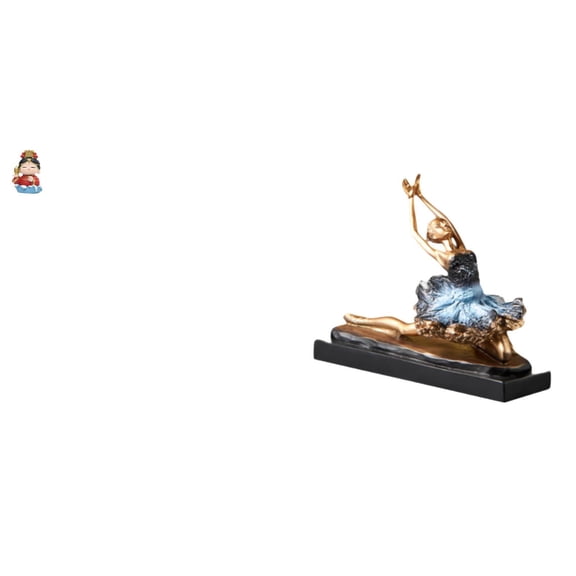 Dualoai Resin Ballet Dancer Mazu Mother Figurine Statue Collectible Gift Sculpture Tabletop Ornament for Fireplace Bedroom Cabinet Restaurant Decorating