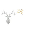 thumbnail image 1 of Dualoai Resin Deer Head Wall Sculpture and Wooden Bird Wall Art Collectible Boho Artwork Decorative Wall Mount Ornament for Office Home Bedroom Housewarming Gift Versatile Indoor Crafts, 1 of 8