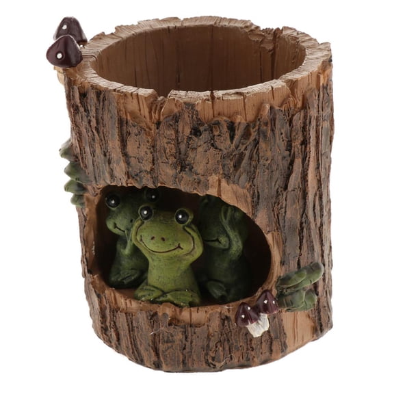 Dualoai Resin Flowerpot Creative Planter Home Decoration Three green frogs