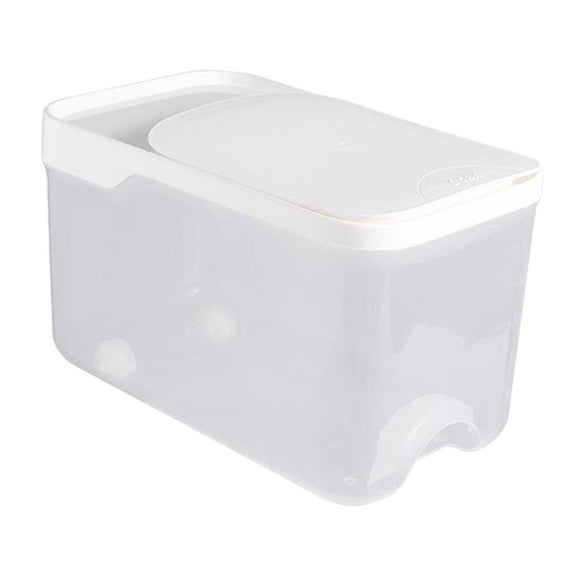 Dualoai Reusable 5kg Large Capacity Rice Airtight Holder Grain Flour Container with Flip White