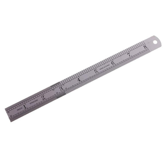 Dualoai -Rulers precision ruler double side scale made of steel measuring tool measuring 20cm