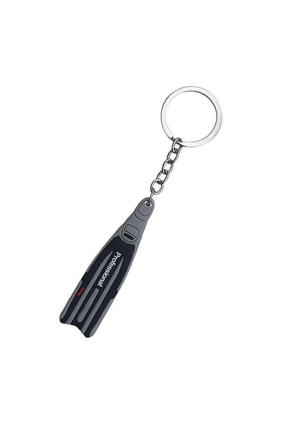 Scuba Dive Keychain Keyring Gray