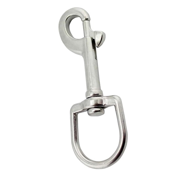 Dualoai Scuba Dive Stainless Steel Swivel Eye Bolt Snap Single Ended Spring Hook 10cm
