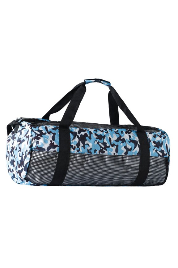 Scuba Diving Gear Storage Bag Practical Adjustable Shoulder Strap Duffel Bag Leopard Print Blue