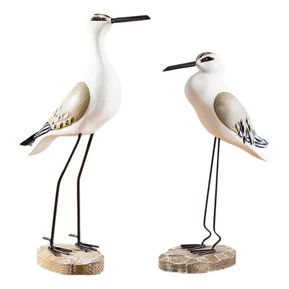 Dualoai Seagull Miniature Figurines, , Bird Statue, Micro Landscaping, Desk, Decoration, yellow