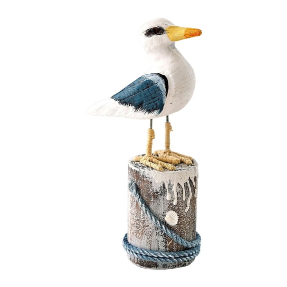 Dualoai Seagull Statue Creative Sea Birds Figurine for Coastal Beach Fireplace Office