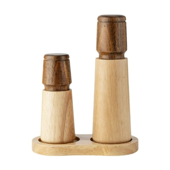 Dualoai Set Peppercorn Mill with Tray 5inch and 7 inch Ceramic Rotor