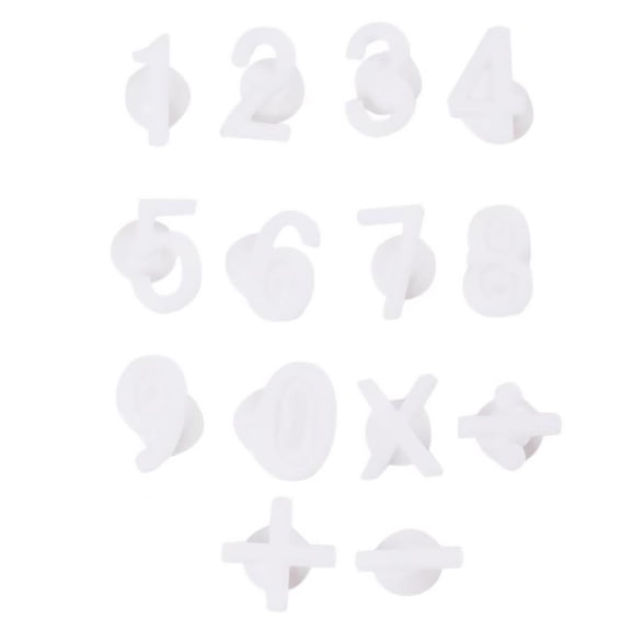 Dualoai Set of 14pcs Digital Party Glass Wine Cup Label Tag Marker Sucker Identifier White