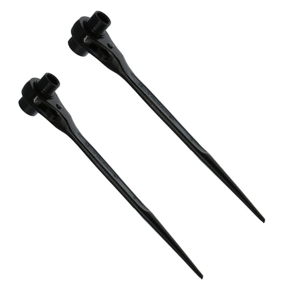 Dualoai Set of 2 Scaffold Podger, Hexagon Ratchet Spanner, Ratcheting Socket Wrench -