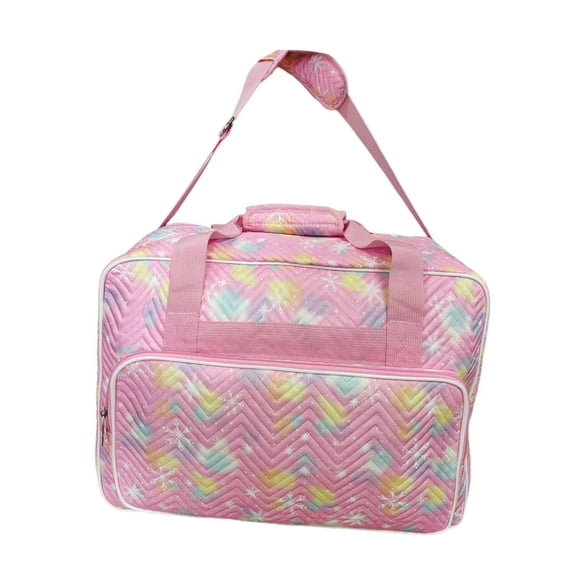 Dualoai Sewing Machine Carrying Case Large Capacity Dustproof Universal Shoulder Bag Pink