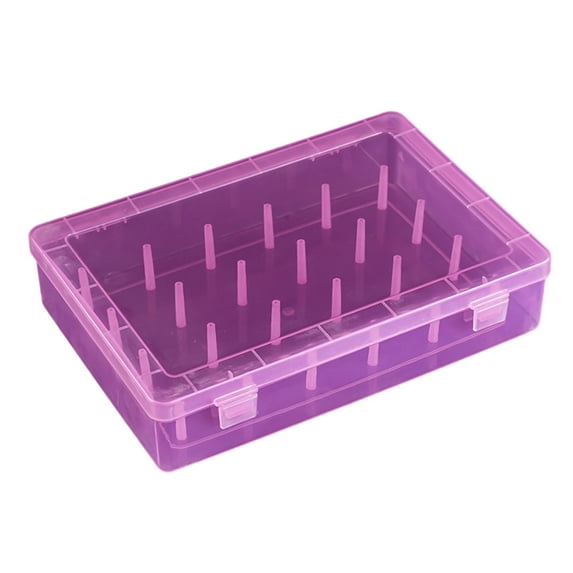 Dualoai Sewing Thread Storage Box for Home Clear Embroidery Thread ...