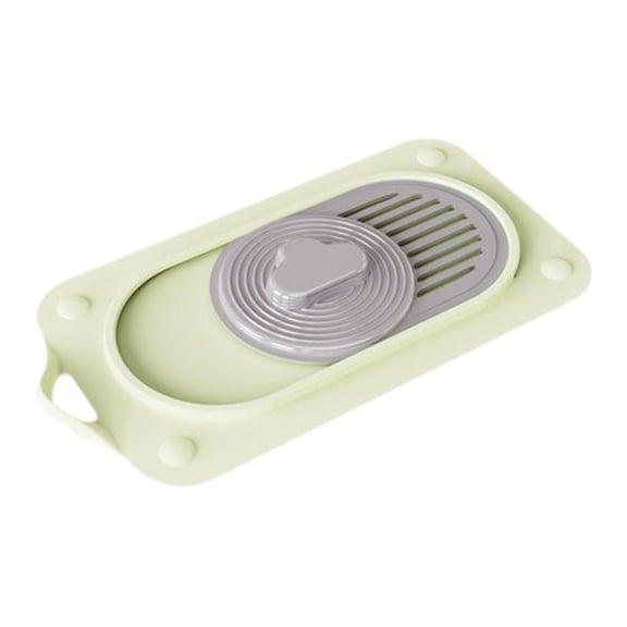 Dualoai Shower Drain Cover, Silicone Floor Drain, Portable to Store Easily Clean Non Slip Sliding Switch Tub Stopper for Sinks Laundry Green