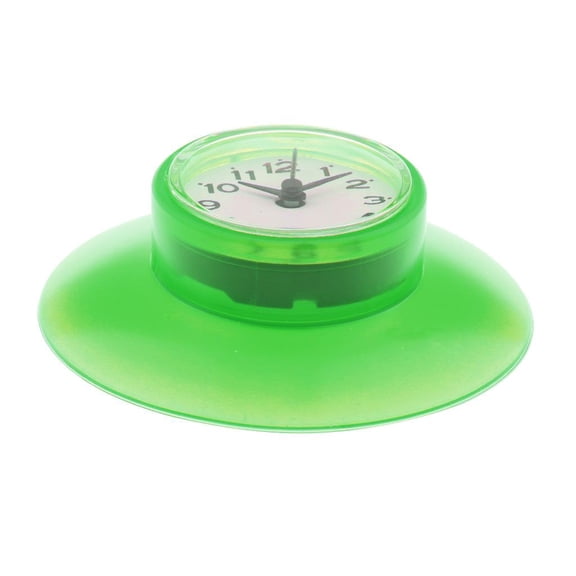 Dualoai Shower clock with suction cup bathroom clock bathroom clock bathroom accessories Green