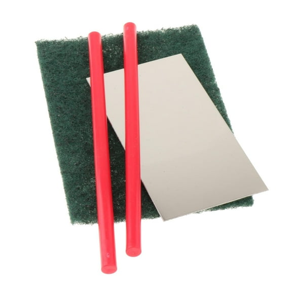 Dualoai Ski Base Repair Kit Buffing Pad, Easy to Use Handheld Professional Metal Red
