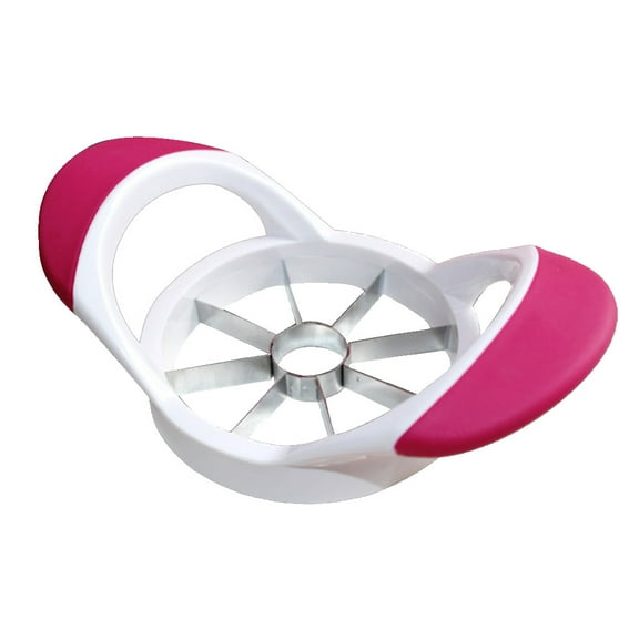 Dualoai Slicer Cutter Corer Divider Pear Peach Fruit Stainless Steel 3 Color To Choose , Rose Red, as described