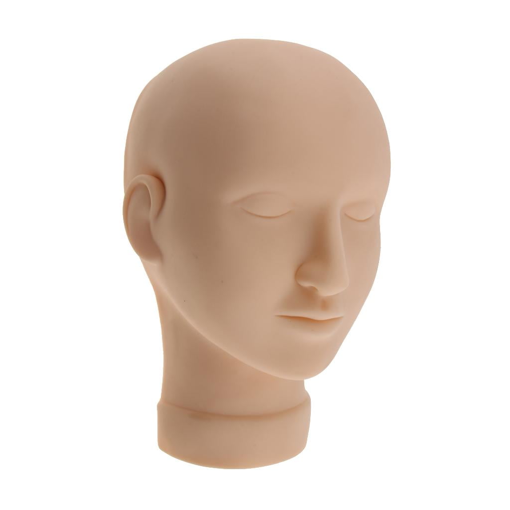 Dualoai Soft Silicone Female Massage Training Tool Eyelash Makeup Practice Mannequin