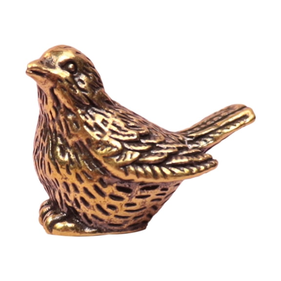 Dualoai Sparrow Statue Antique Ornament Decorative Collection Creative Gift Brass Crafts