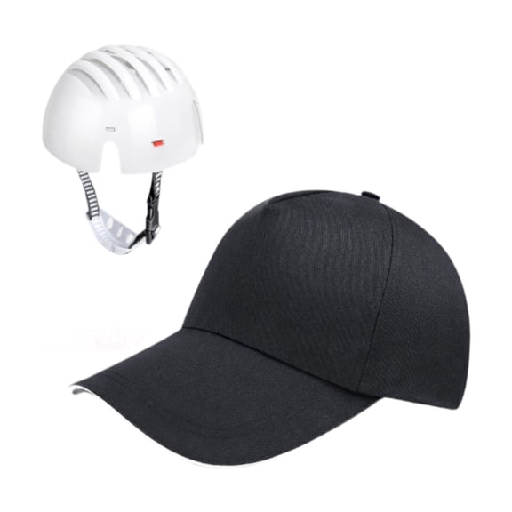 Dualoai Sports Bump Hat Baseball Bump Hat with Cap Insert Shockproof Summer Hard Cap for black
