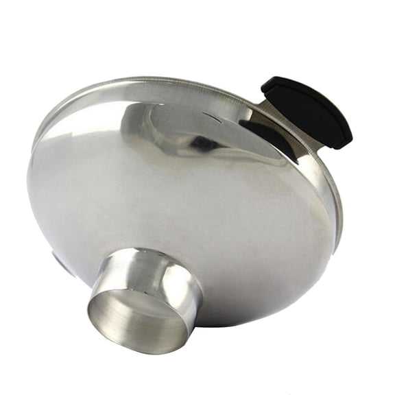 Dualoai Stainless Steel Canning Funnel Wide Mouth Cooking Funnel Handle Jam Jars Liquid