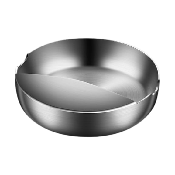 Dualoai Stainless Steel Spoon Rest Spoon Holder Gift Easy Clean Modern Versatile Food Container Utensil Rest for Household Countertop Round
