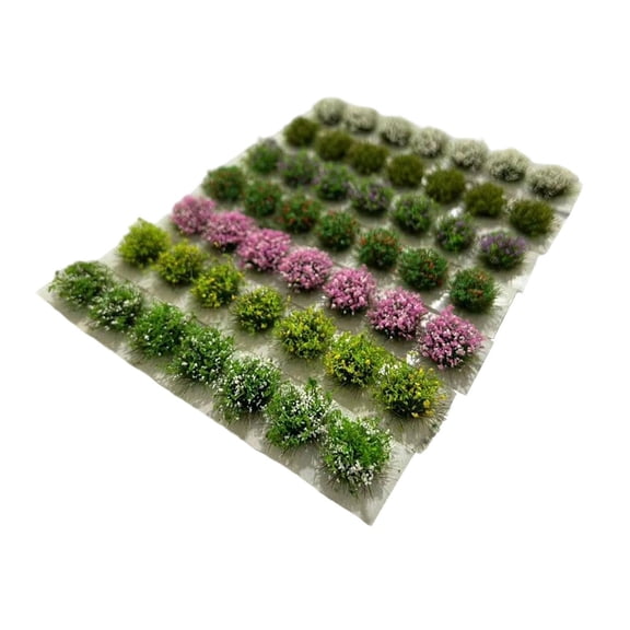 Dualoai Static Grass Tufts DIY Flower Cluster Sand Table Railway Architectural Model