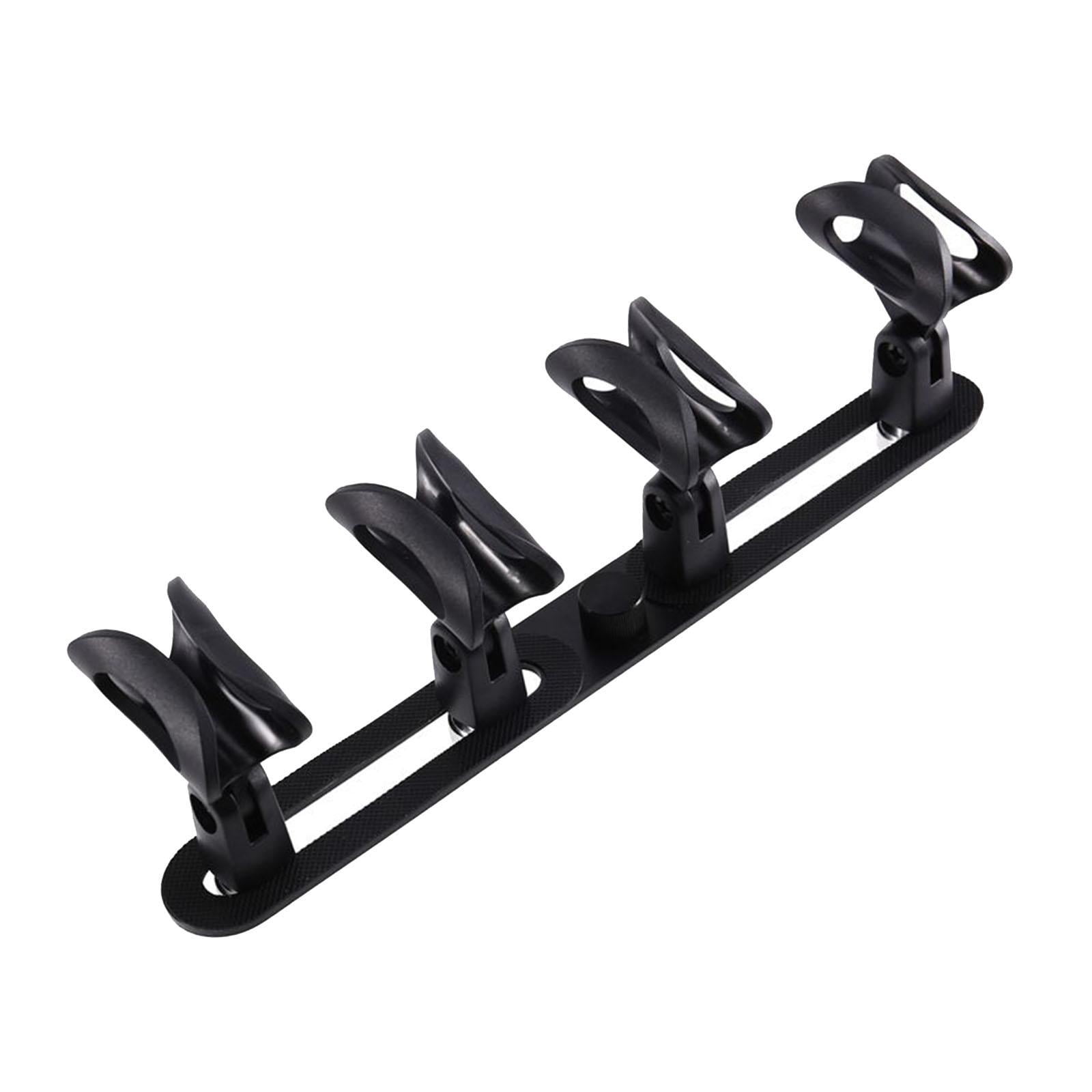 Dualoai Stereo Array Spacing Bar Microphone Holder Microphone Stand for Speech Choir 4 Clips