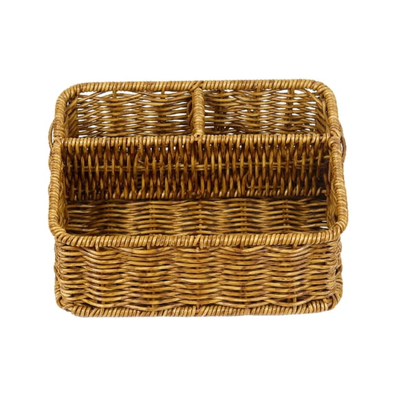 Dualoai Storage Basket 3 Grids Decoration Storage Box for Kitchen Office Living Room
