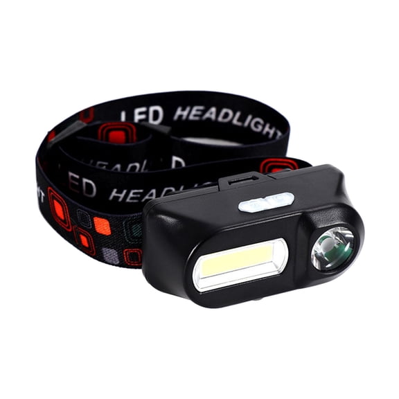 Dualoai Super Bright Head Torch USB Rechargeable Headlamp Ultra Light LED COB Head Torch Headlight with 6 Modes