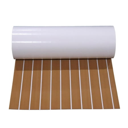 Dualoai Teak Decking Mat Protect The Surface Damping Teak Floor Decking Sheet Flooring Mat Sea Deck Boat Flooring Fit for Speedboat RV