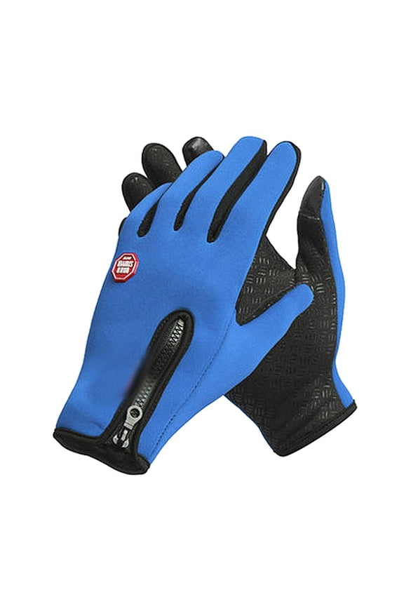 Thermal Windproof Waterproof Winter Gloves Touch Screen Mittens - Blue XL