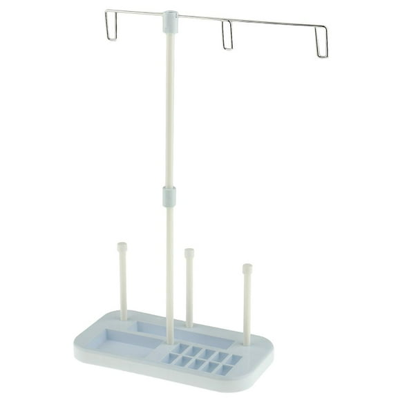 Dualoai Three Spools Cone Thread Holder Stand for Universal Sewing Machine Serger White
