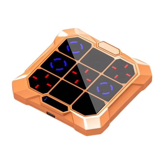 Dualoai Toe Bolt Game Electronic Trips Compact Portable Travel Handheld Puzzle Orange