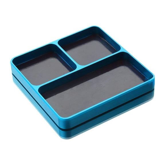 Dualoai Tool Holder Tray Small Parts Storage Tray Small Parts Plate Multifuntional Screw Light Blue