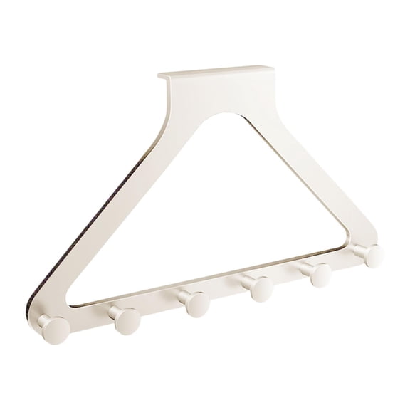 Dualoai Triangle over The Door Hook Door Hanger Hook Lightweight Multipurpose Home Decor Cream