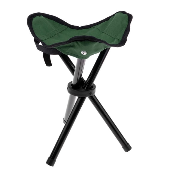 Dualoai Tripod Foldable Camping Stool Compact Ultralight Fishing Chair Seat - Green,