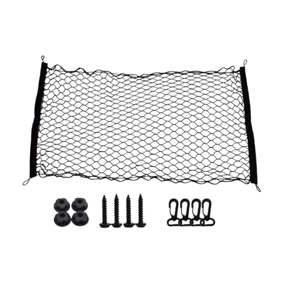 Dualoai Trunk Cargo Net Mesh Storage Multifunctional Adjustable Double-layer Stretchable