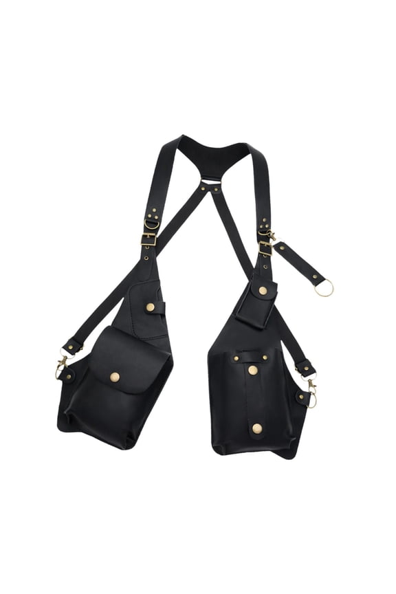 Underarm Shoulder Bag Backpack for Medieval Shopping Outdoor Sports Hiking Party Black