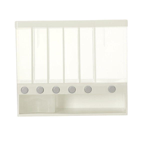 Dualoai Wall-Mounted Seperated Cereal Dispenser Organizer Boxes Whole Grains Rice Bucket