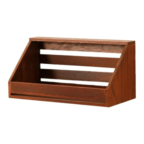 Dualoai Wall Shelf Wood Floating Shelf Ideal Gift Storage Sturdy Display Shelves Wall Mount for Office Bedroom Bathroom Housewarming Brown