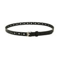thumbnail image 1 of Dualoai Women Skinny Belt 0.7 inch Wide Synthetic Leather for Trousers Jeans Parties Black, 1 of 9