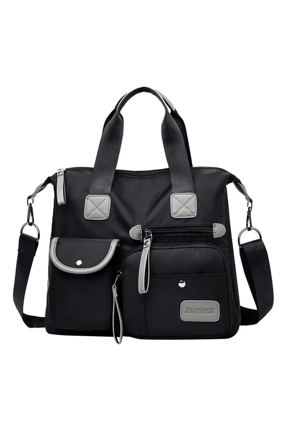 Womens Multi Pocket Cross Body Shoulder Bag Messenger Bag Handbag Black Black-Type A
